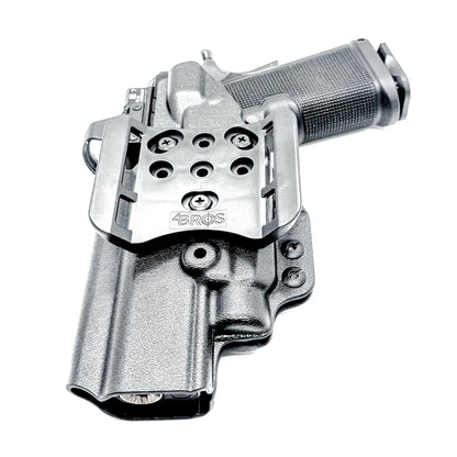 Kimber 2K11 OWB holster with Streamlight TLR-7 HL-X. Outside Waistband holster for range and carry with adjustable retention, optic compatibility, and durability.