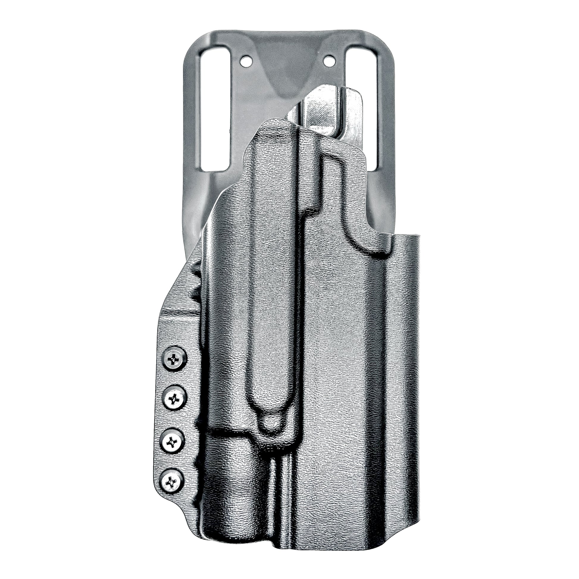 Kimber 2K11 OWB holster with SureFire X300U. Outside Waistband light duty & competition holster with fast draw, adjustable retention, and optic support.