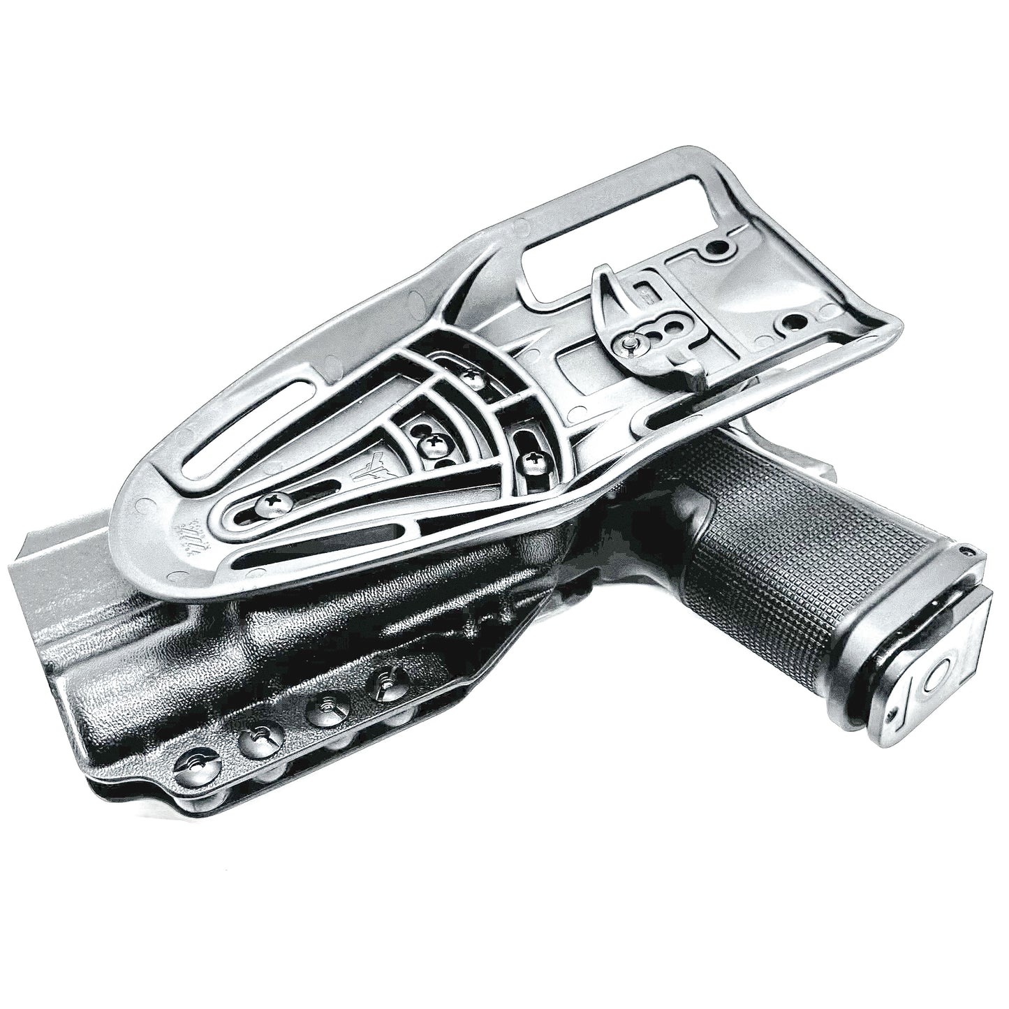 Kimber 2K11 OWB holster with SureFire X300U. Outside Waistband light duty & competition holster with fast draw, adjustable retention, and optic support.