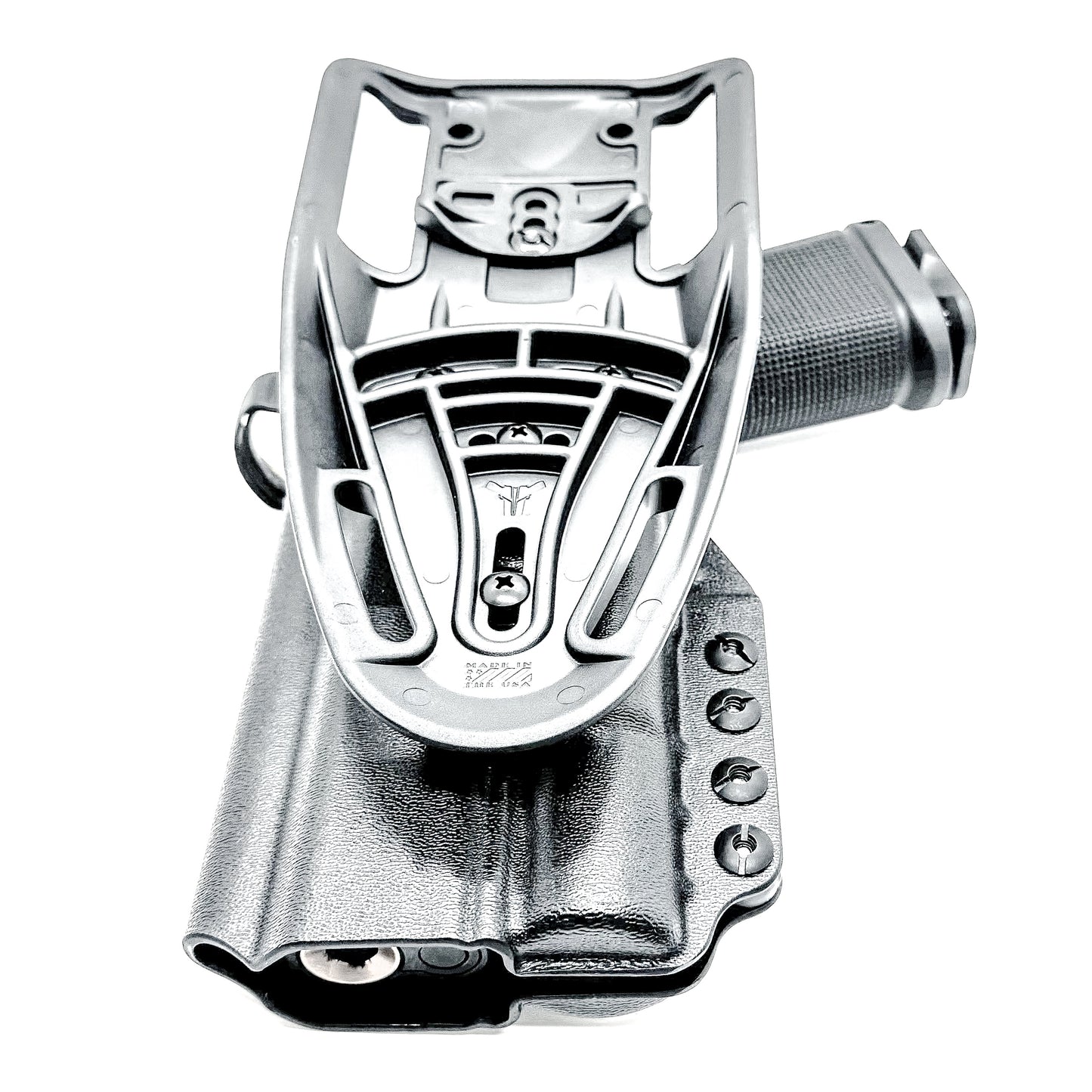 Kimber 2K11 OWB holster with SureFire X300U. Outside Waistband light duty & competition holster with fast draw, adjustable retention, and optic support.