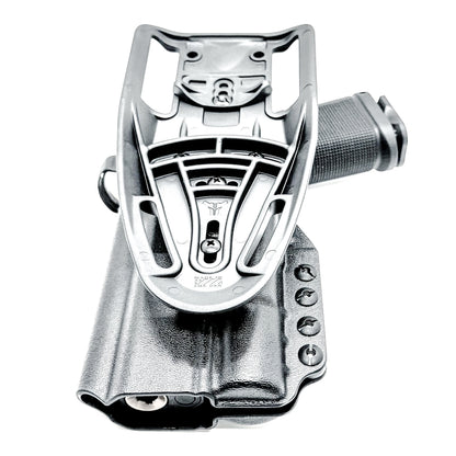 Kimber 2K11 OWB holster with SureFire X300U. Outside Waistband light duty & competition holster with fast draw, adjustable retention, and optic support.