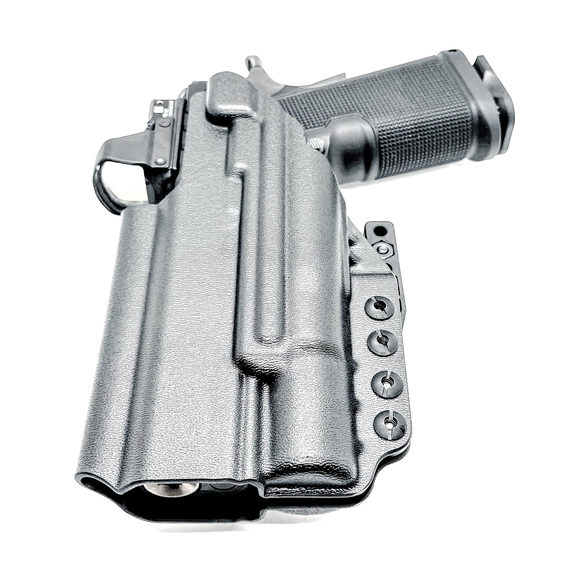 Kimber 2K11 IWB holster with SureFire X300U support. Inside Waistband concealed carry holster with adjustable retention, optic compatibility, and comfort.