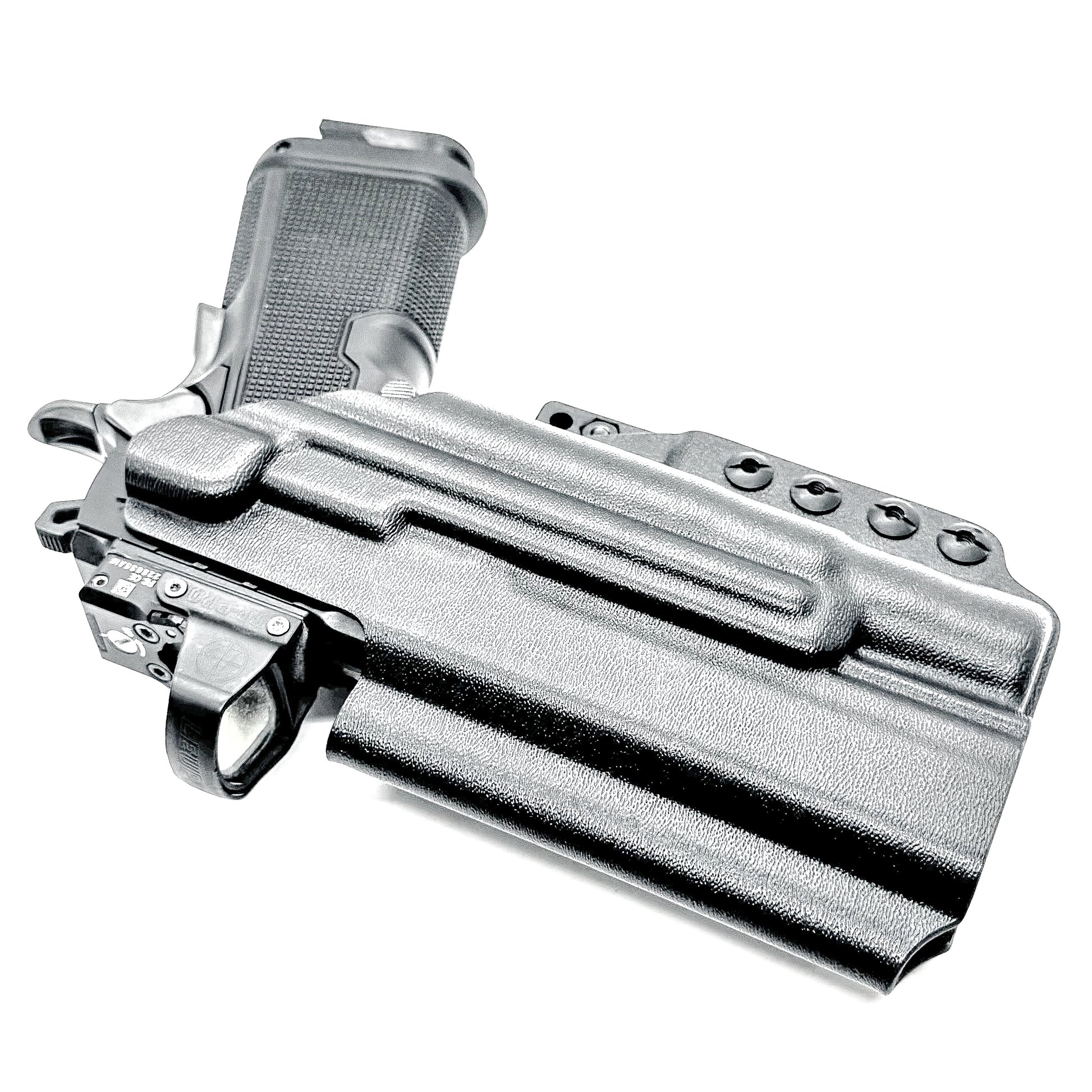 Kimber 2K11 IWB holster with SureFire X300U support. Inside Waistband concealed carry holster with adjustable retention, optic compatibility, and comfort.