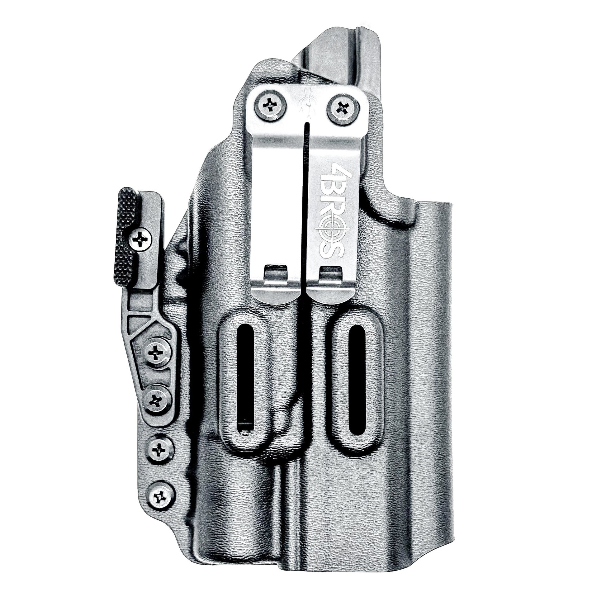 Kimber 2K11 IWB holster with SureFire X300U support. Inside Waistband concealed carry holster with adjustable retention, optic compatibility, and comfort.