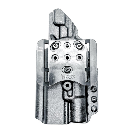 Kimber 2K11 OWB holster with SureFire X300U. Outside Waistband holster for range and carry with adjustable retention, optic compatibility, and durability.