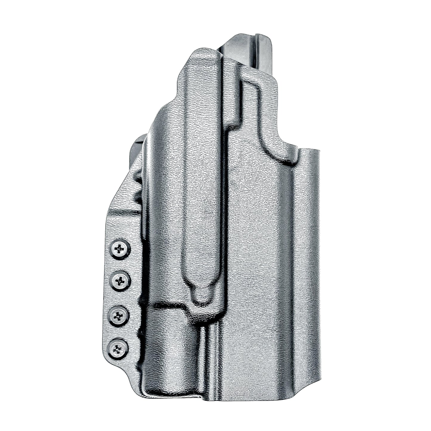 Kimber 2K11 OWB holster with SureFire X300U. Outside Waistband holster for range and carry with adjustable retention, optic compatibility, and durability.