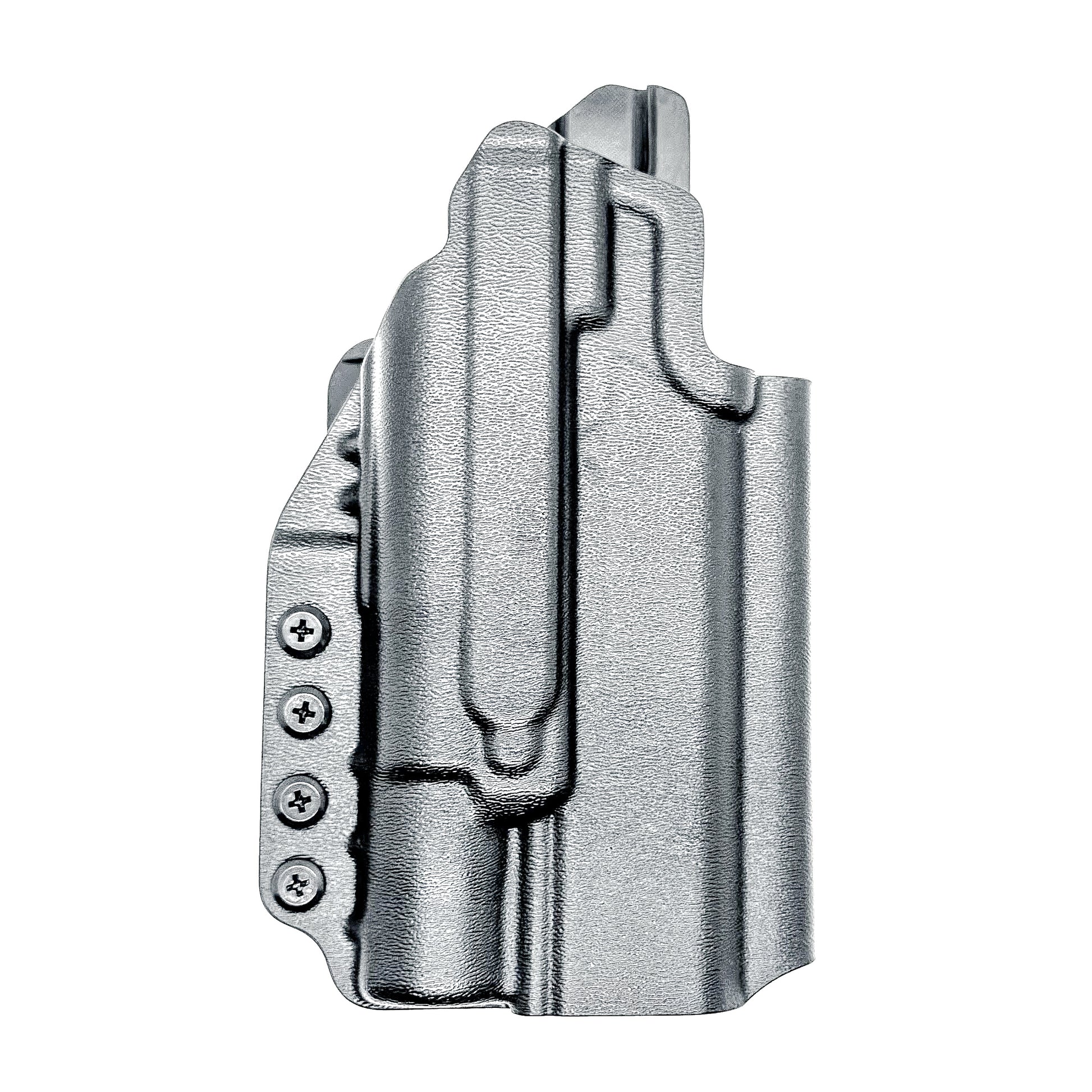 Kimber 2K11 OWB holster with SureFire X300U. Outside Waistband holster for range and carry with adjustable retention, optic compatibility, and durability.