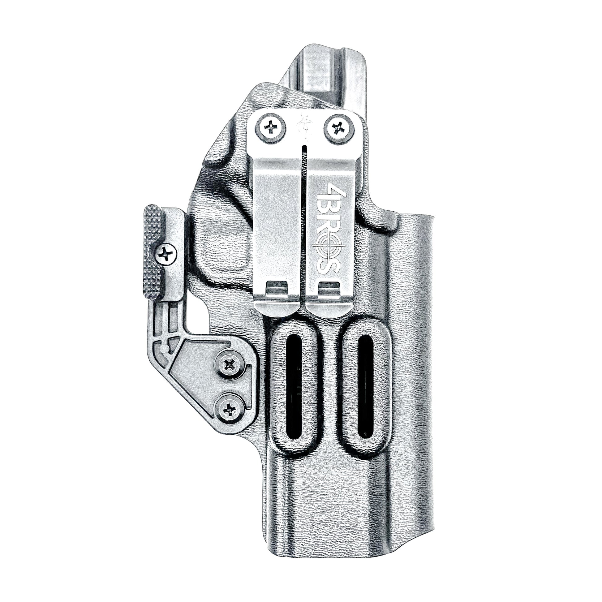 Kimber DS Warrior 5-inch Double Stack 1911 IWB holster with precision fit, .093 material, adjustable retention, and all-day comfort. Made in the USA.