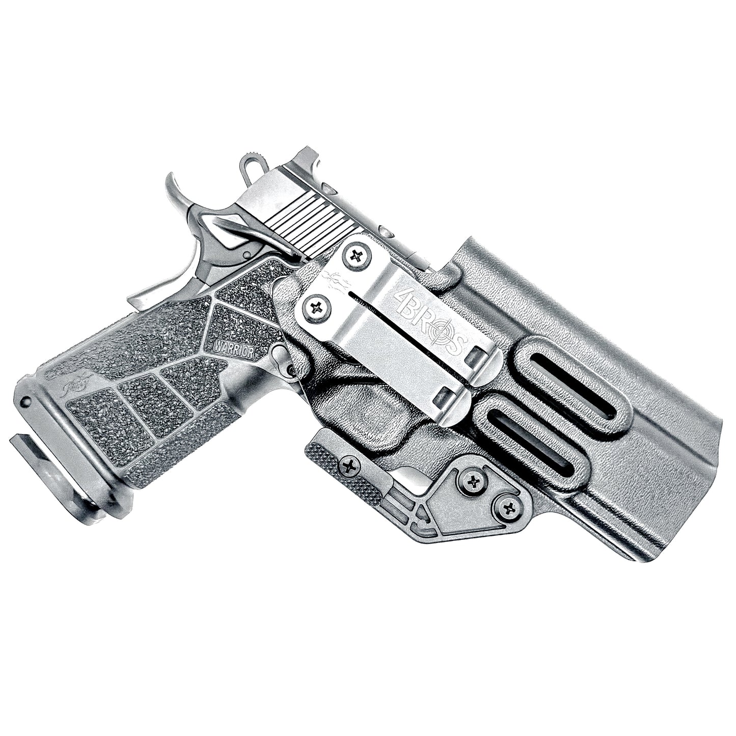 Kimber DS Warrior 5-inch Double Stack 1911 IWB holster with precision fit, .093 material, adjustable retention, and all-day comfort. Made in the USA.