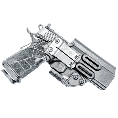 Kimber DS Warrior 5-inch Double Stack 1911 IWB holster with precision fit, .093 material, adjustable retention, and all-day comfort. Made in the USA.