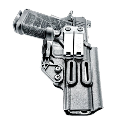 Kimber DS Warrior 5-inch Double Stack 1911 IWB holster with precision fit, .093 material, adjustable retention, and all-day comfort. Made in the USA.