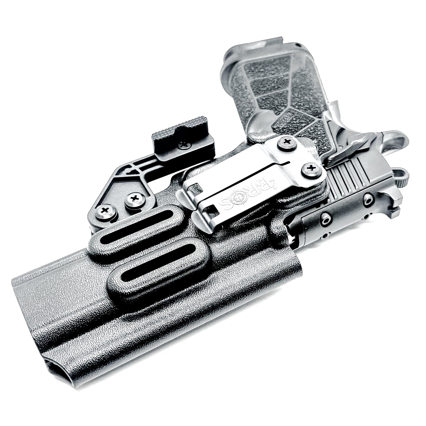 Kimber DS Warrior 5-inch Double Stack 1911 IWB holster with precision fit, .093 material, adjustable retention, and all-day comfort. Made in the USA.