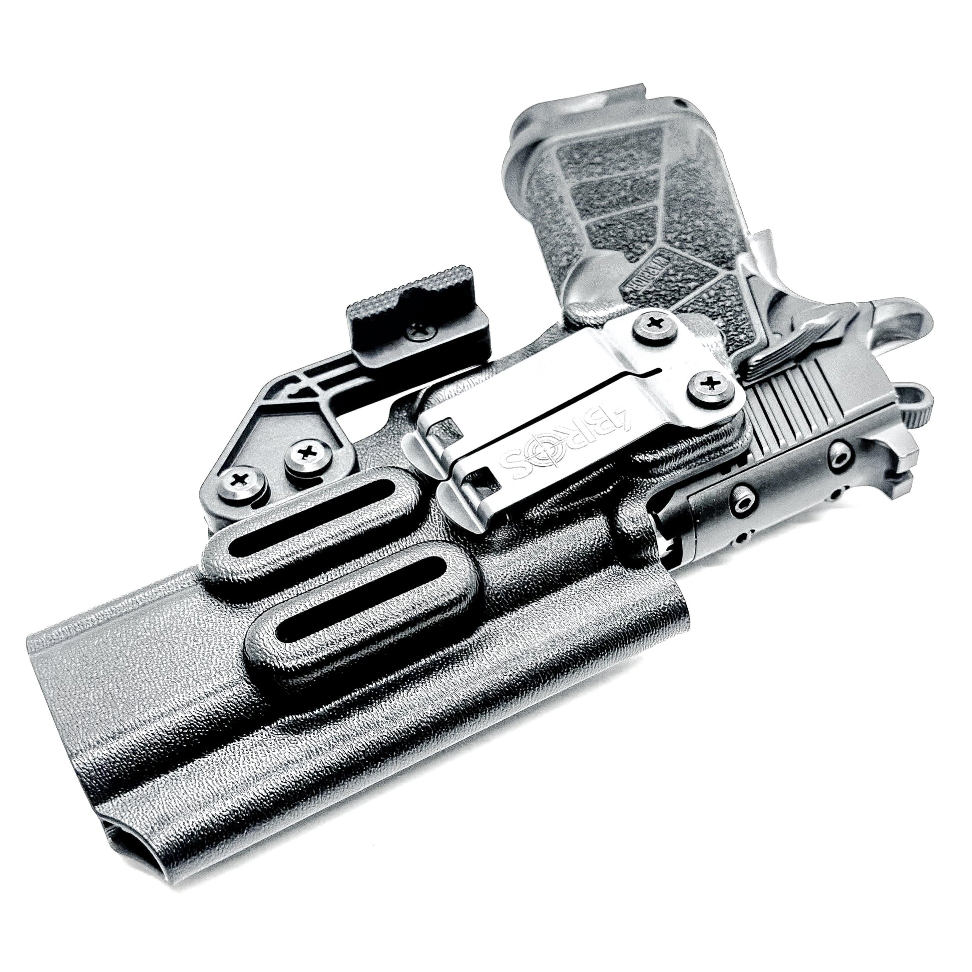 Kimber DS Warrior 5-inch Double Stack 1911 IWB holster with precision fit, .093 material, adjustable retention, and all-day comfort. Made in the USA.