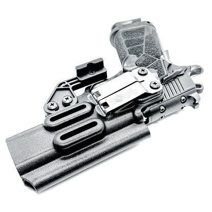 Kimber DS Warrior 5-inch Double Stack 1911 IWB holster with precision fit, .093 material, adjustable retention, and all-day comfort. Made in the USA.