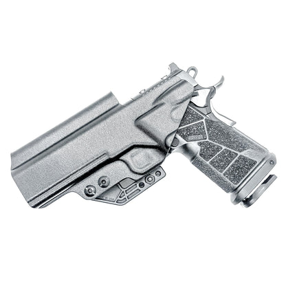 Kimber DS Warrior 5-inch Double Stack 1911 IWB holster with precision fit, .093 material, adjustable retention, and all-day comfort. Made in the USA.