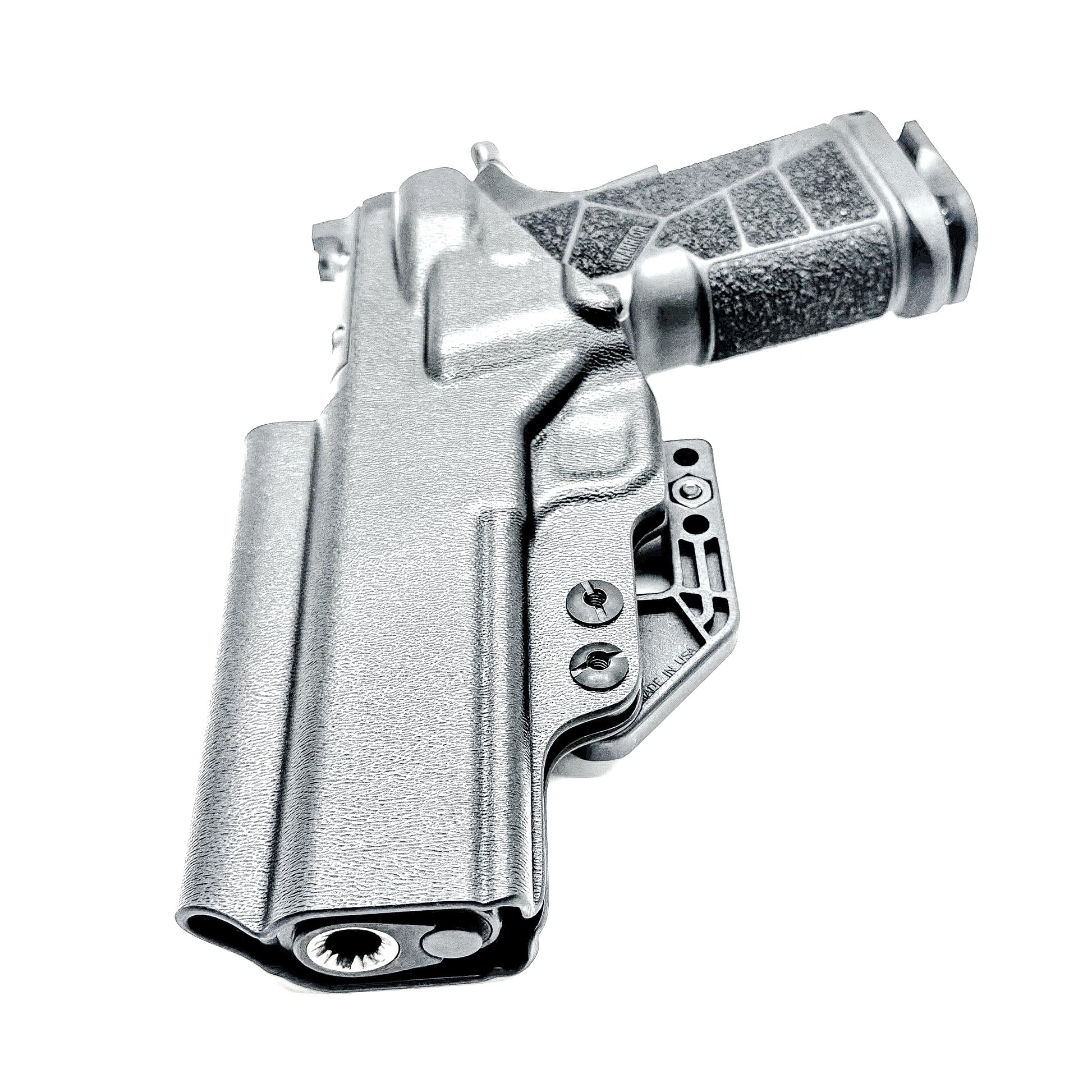 Kimber DS Warrior 5-inch Double Stack 1911 IWB holster with precision fit, .093 material, adjustable retention, and all-day comfort. Made in the USA.