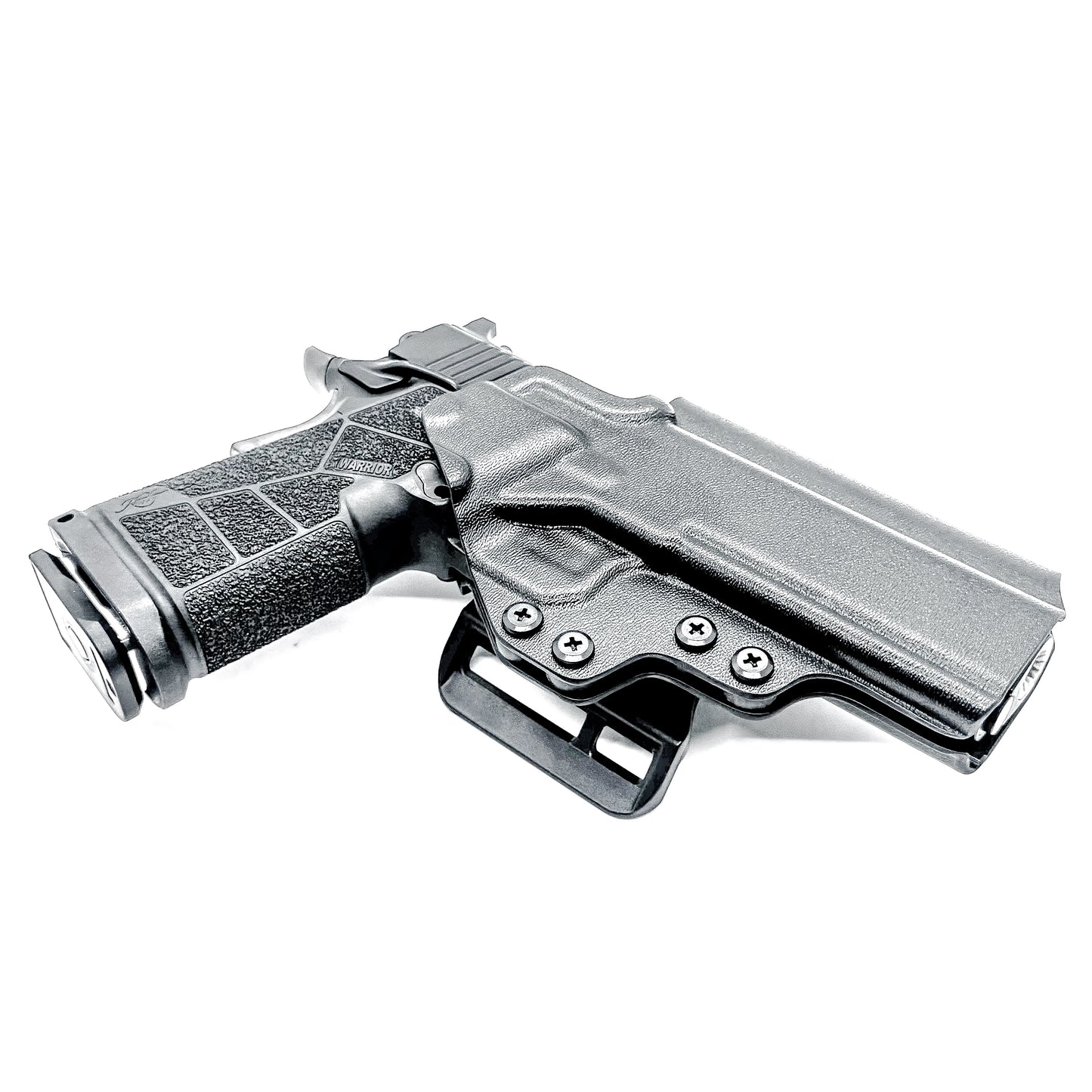 Kimber DS Warrior OWB Holster for the 5-inch double stack 1911. Comfortable Outside Waistband carry with durable .093 Kydex and optics-ready fit.
