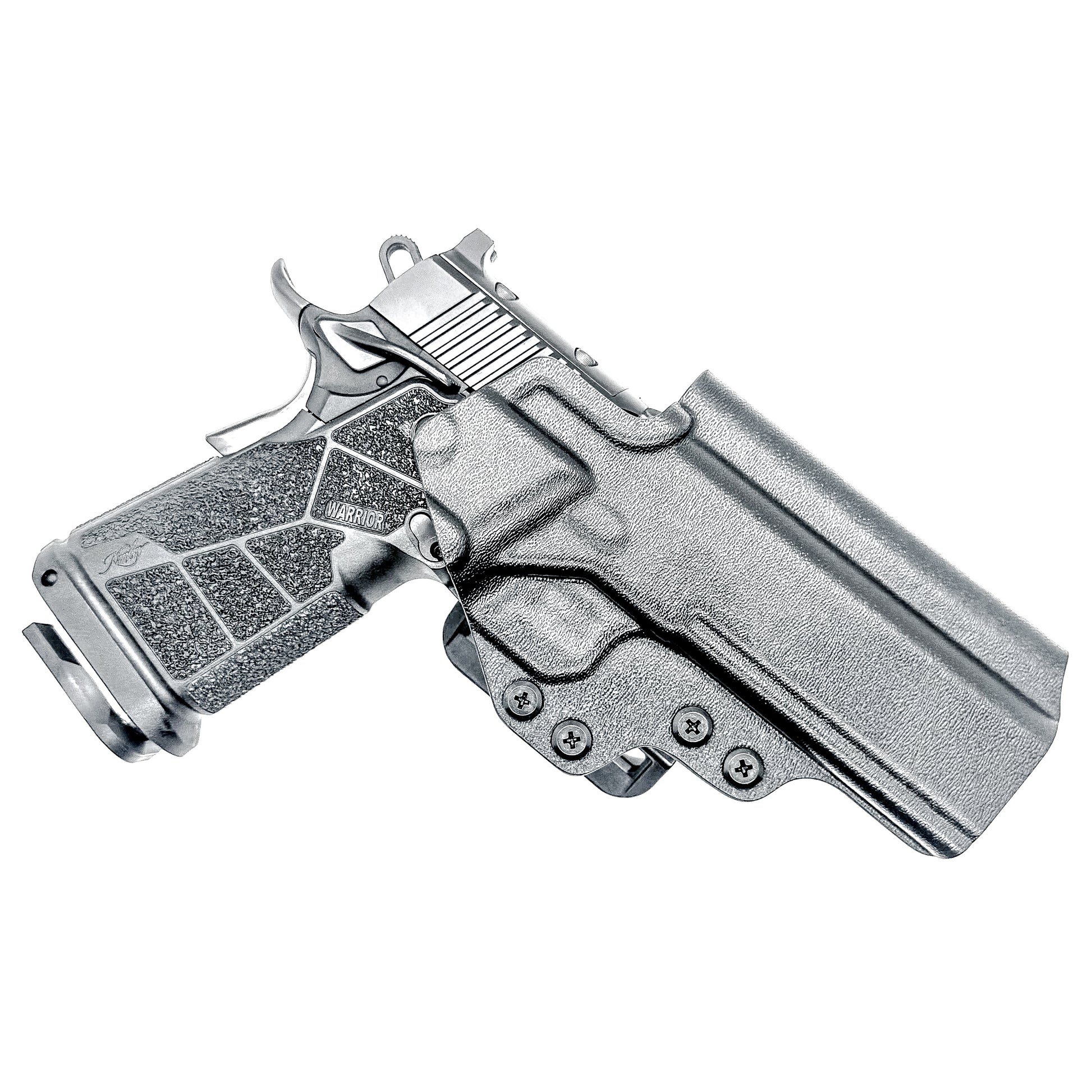 Kimber DS Warrior OWB Holster for the 5-inch double stack 1911. Comfortable Outside Waistband carry with durable .093 Kydex and optics-ready fit.
