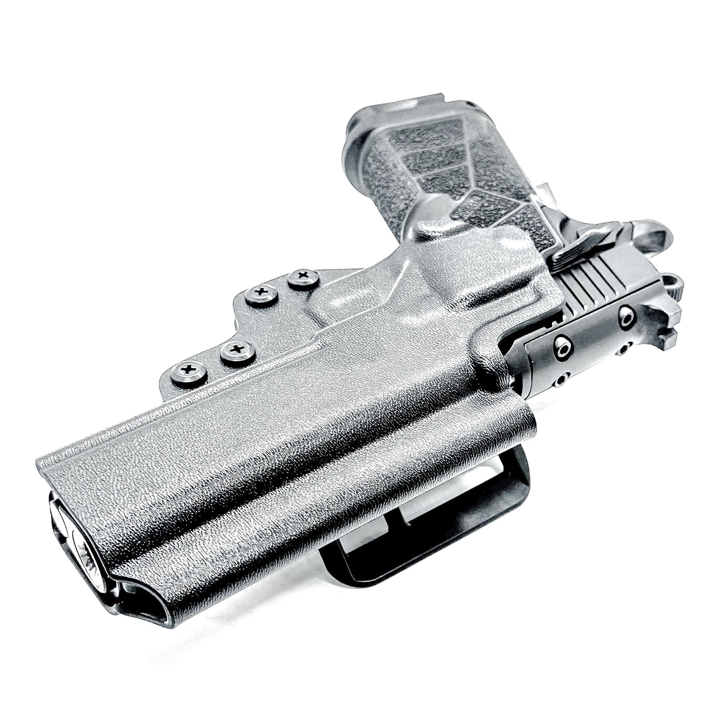 Kimber DS Warrior OWB Holster for the 5-inch double stack 1911. Comfortable Outside Waistband carry with durable .093 Kydex and optics-ready fit.