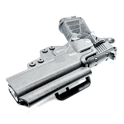 Kimber DS Warrior OWB Holster for the 5-inch double stack 1911. Comfortable Outside Waistband carry with durable .093 Kydex and optics-ready fit.