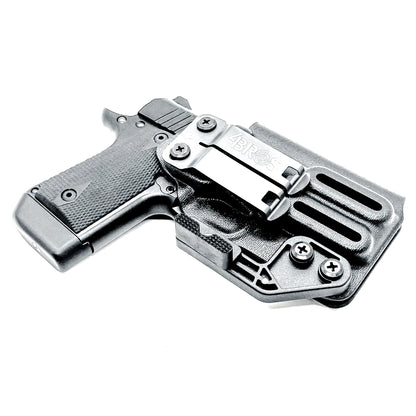 Kimber Micro 9 IWB Holster for concealed carry. Precision-molded Inside Waistband holster with adjustable retention, optics compatibility, and all-day comfort.