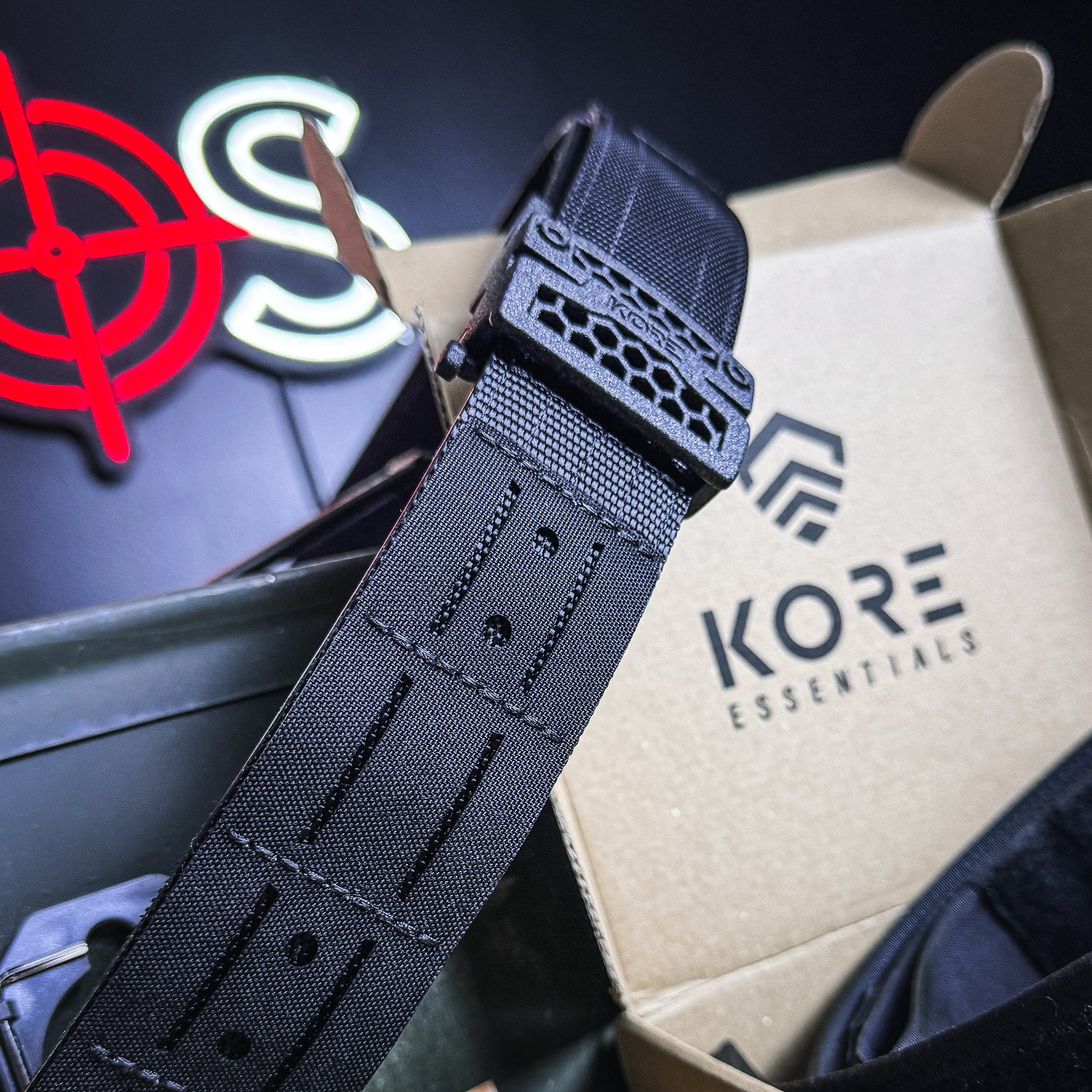 Kore Essentials Black Laser Cut Molle Battle Belt