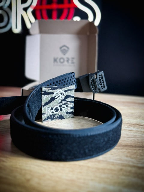 For the best range, tactical or duty belt made, shop Four Brothers 4BROS Holsters for the Kore Essentials Micro Adjustable B1 Battle Belt dual belt system. 