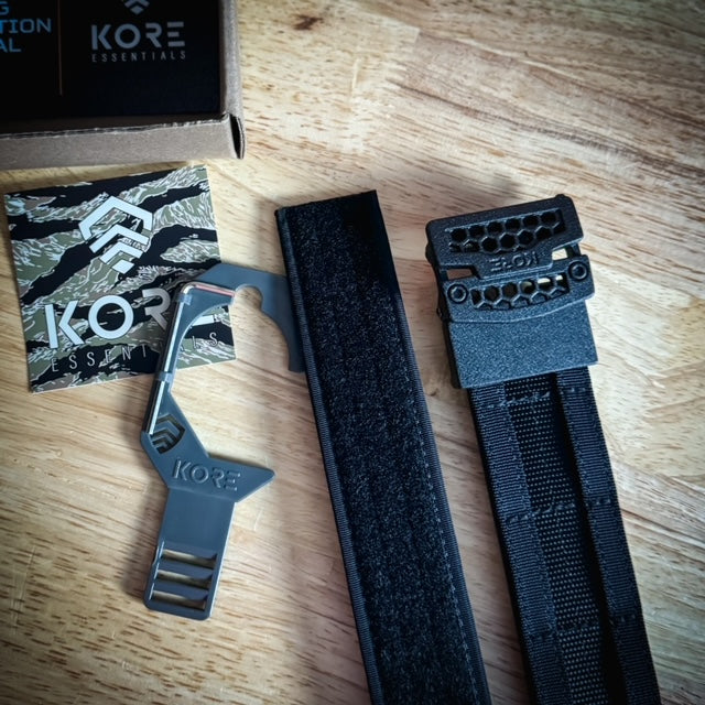 For the best range, tactical or duty belt made, shop Four Brothers 4BROS Holsters for the Kore Essentials Micro Adjustable B1 Battle Belt dual belt system. 