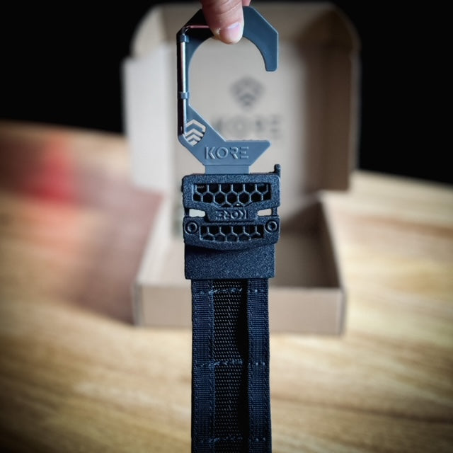 For the best range, tactical or duty belt made, shop Four Brothers 4BROS Holsters for the Kore Essentials Micro Adjustable B1 Battle Belt dual belt system. 