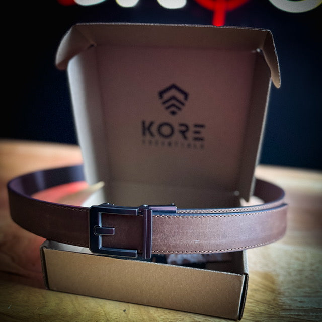 For the best concealed carry belt, shop Four Brothers Holsters for the Kore Essentials X3 belt.  The buckle design frees up space in front to hold your gear.