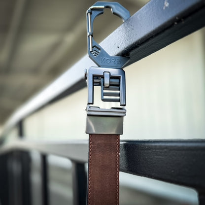 For the best concealed carry belt, shop Four Brothers Holsters for the Kore Essentials X3 belt.  The buckle design frees up space in front to hold your gear.