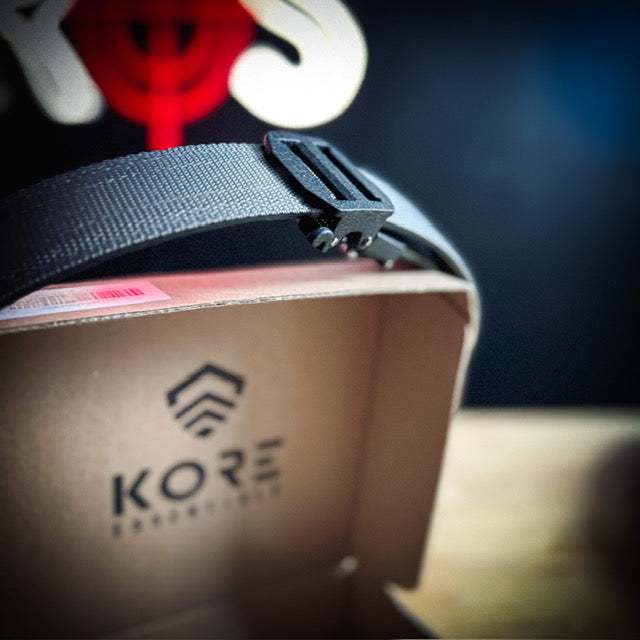 For the best concealed carry belt, shop Four Brothers Holsters for the Kore Essentials X7 belt.  The buckle design frees up space in front to hold your gear.