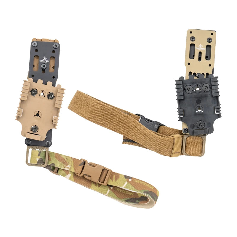 Enhance your tactical setup with the Modular Holster Adapter (MHA) Leg Strap Kit. Customizable height, Mil-Spec materials, and easy installation. Perfect for military and law enforcement. Shop Four Brothers Holsters for fast shipping!