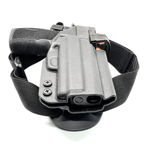 For the best Outside Waistband Duty & Competition Kydex Holster designed to fit the Sig Sauer P365-XMACRO, P365-XMACRO COMP, P365-XMACRO TACOPS, and P365-XMACRO COMP ROMEOZERO ELITE with the GoGunsUSA Gas Pedal shop Four Brothers Holsters.  Full sweat guard, adjustable retention, open muzzle, cleared for red dot sight
