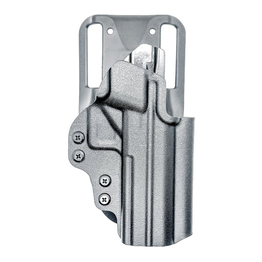 MAC 9 DS & DS COMP Outside Waistband (OWB) competition holster with precision fit and adjustable retention. Optics-ready design, made in the USA.