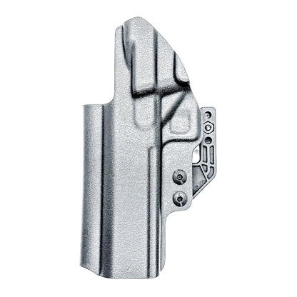 Black right-hand IWB holster for the Military Armament Corporation MAC 9 DS Duty and DS-D COMP with Monoblock clip and ModWing