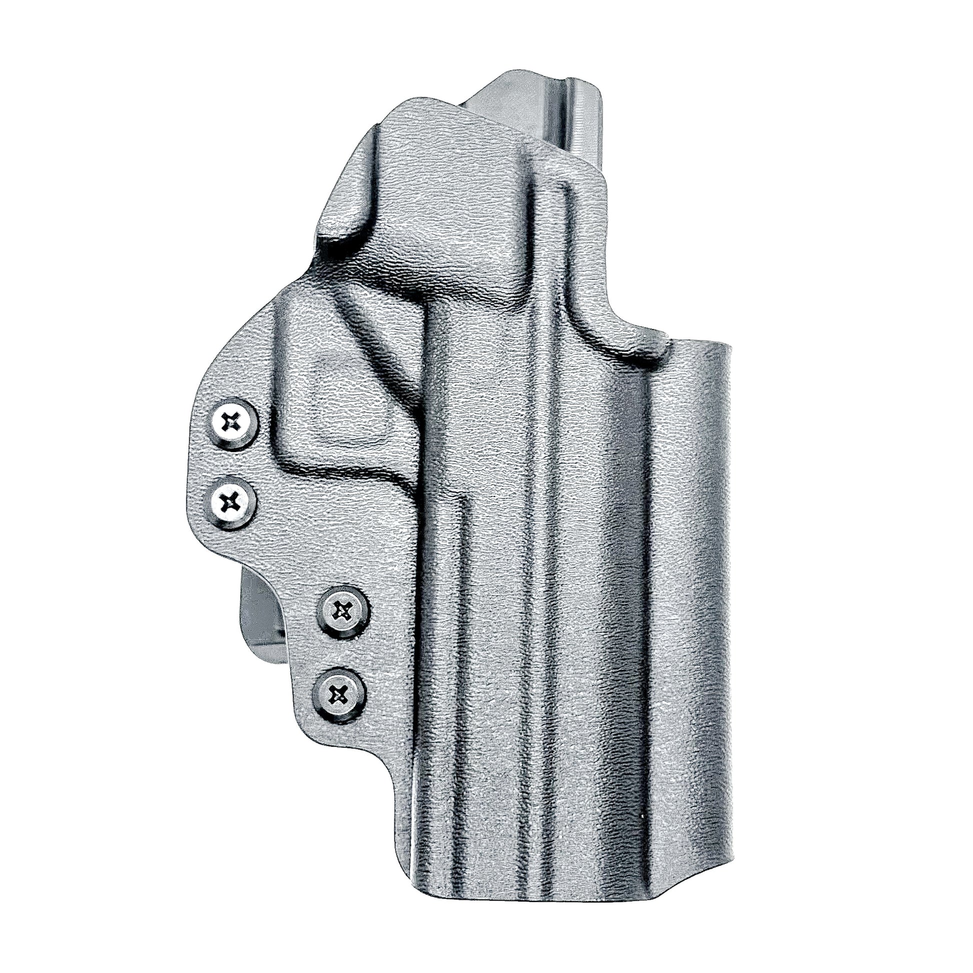 MAC 9 DS & DS COMP Outside Waistband (OWB) holster with precision fit and adjustable retention. Optics-ready design, made in the USA.