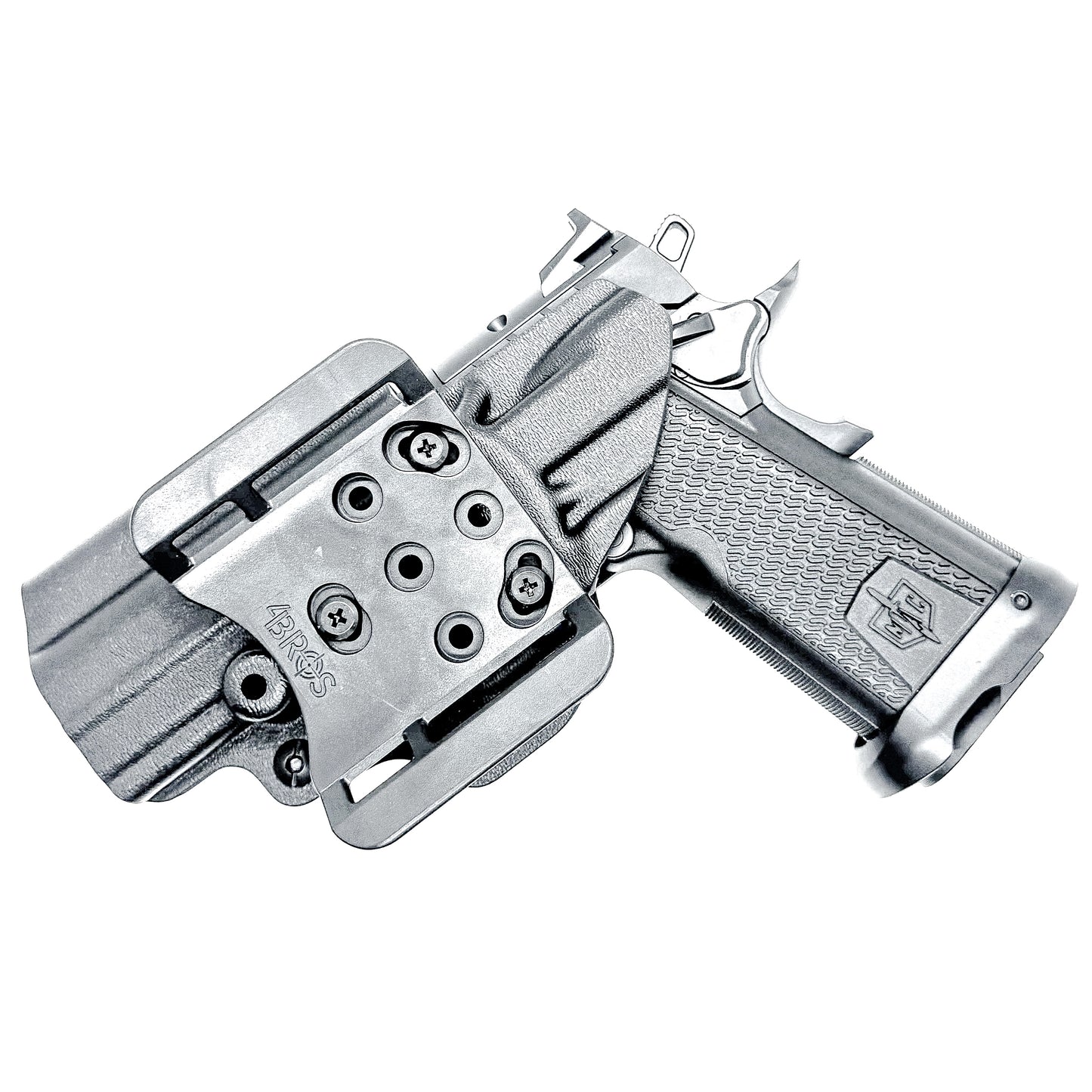 MAC 9 DS & DS COMP Outside Waistband (OWB) holster with precision fit and adjustable retention. Optics-ready design, made in the USA.