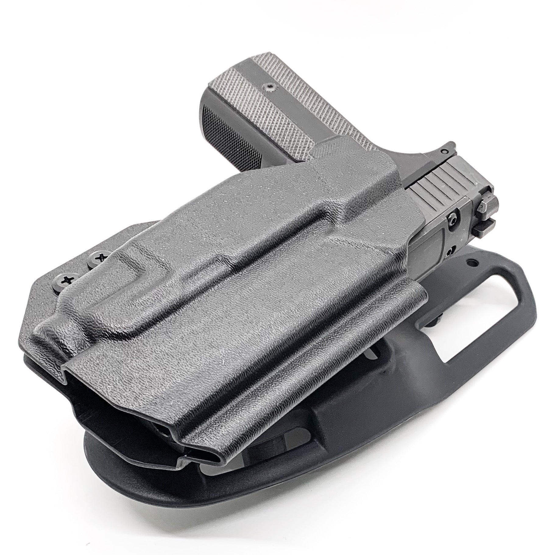 For the best OWB Duty & Competition Kydex Holster designed to fit the Sig Sauer P365-XMACRO, P365, and P365XL with the Mischief Machine Alpha, Omega, & Commander Grip Module and the Streamlight TLR-7A, shop Four Brothers Holsters. Full sweat guard, Open muzzle, cut for red dot sights. MACRO TLR7 TLR7A