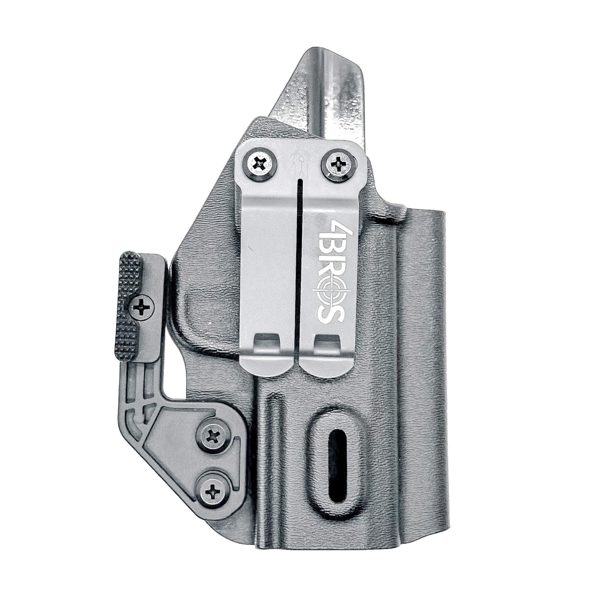 For the best concealed IWB AIWB Inside Waistband Holster designed to fit the Mischief Machine Commander Grip Module and Taurus GX4, shop Four Brothers Holsters.