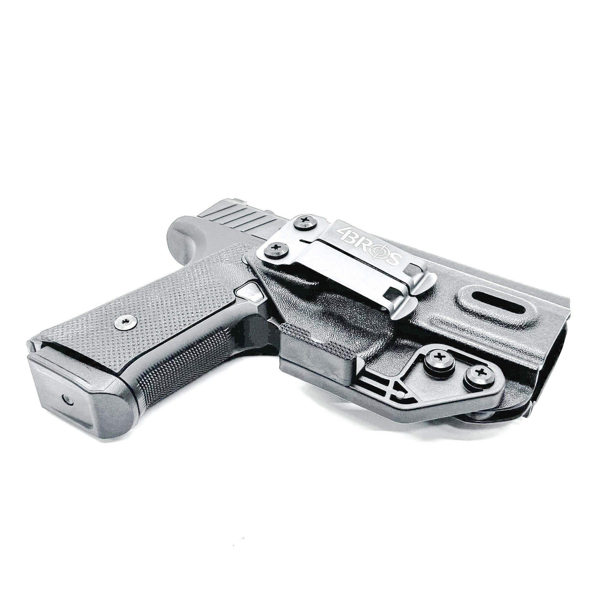 For the best concealed IWB AIWB Inside Waistband Holster designed to fit the Mischief Machine Commander Grip Module and Taurus GX4, shop Four Brothers Holsters.