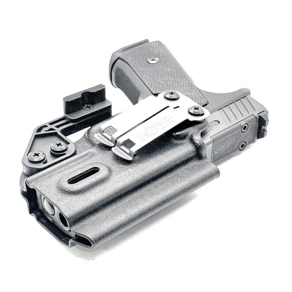 For the best concealed IWB AIWB Inside Waistband Holster designed to fit the Mischief Machine Commander Grip Module and Taurus GX4, shop Four Brothers Holsters.