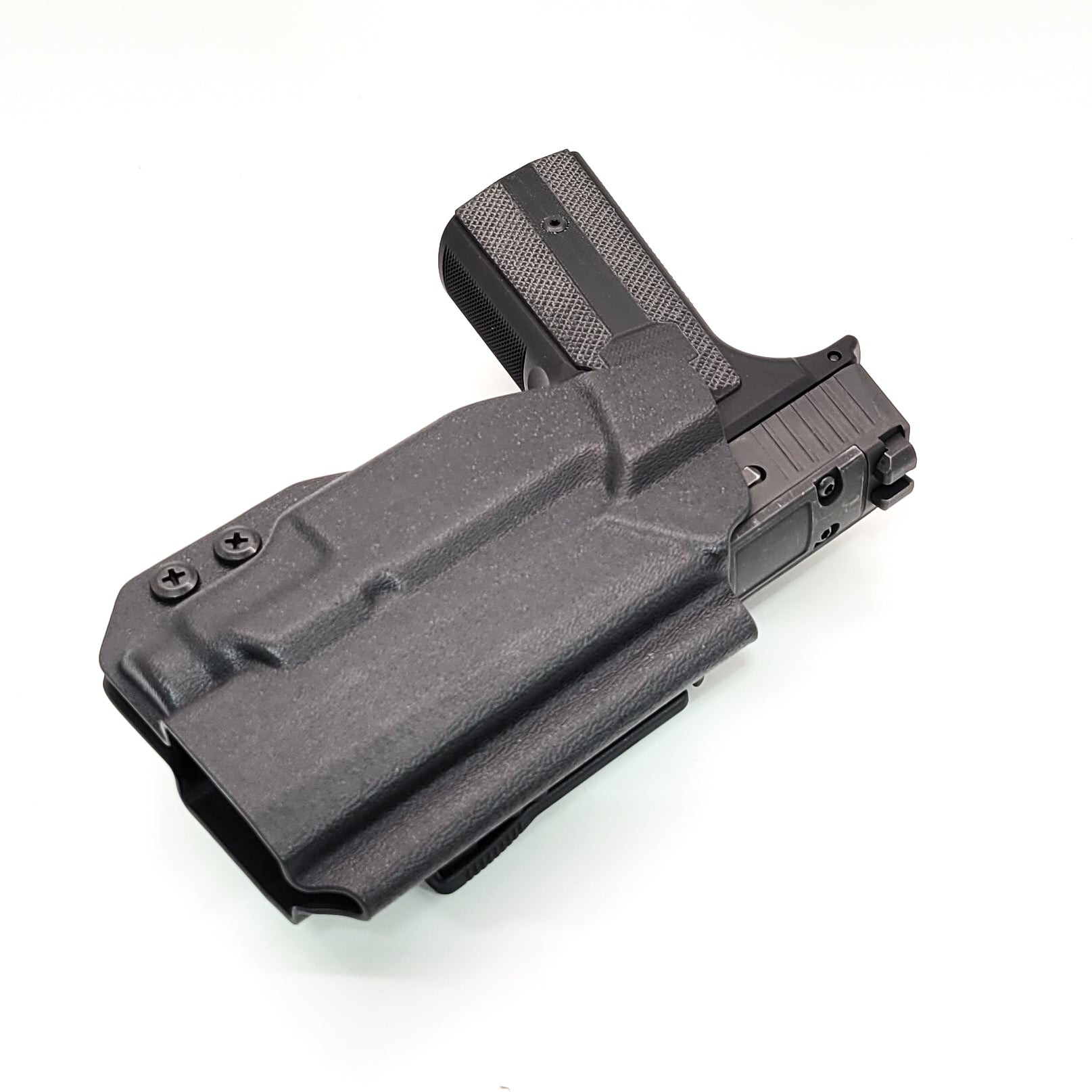 For the best OWB Holster for the Sig Sauer P365-XMACRO, P365 orP365XL & Mischief Machine Grip Module & Streamlight 1913 TLR-7 Sub, shop Four Brothers Holsters.