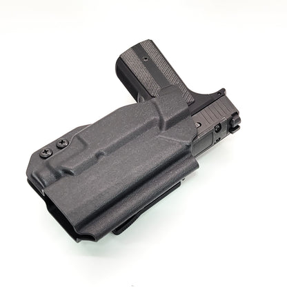 For the best OWB Holster for the Sig Sauer P365-XMACRO, P365 orP365XL & Mischief Machine Grip Module & Streamlight 1913 TLR-7 Sub, shop Four Brothers Holsters.