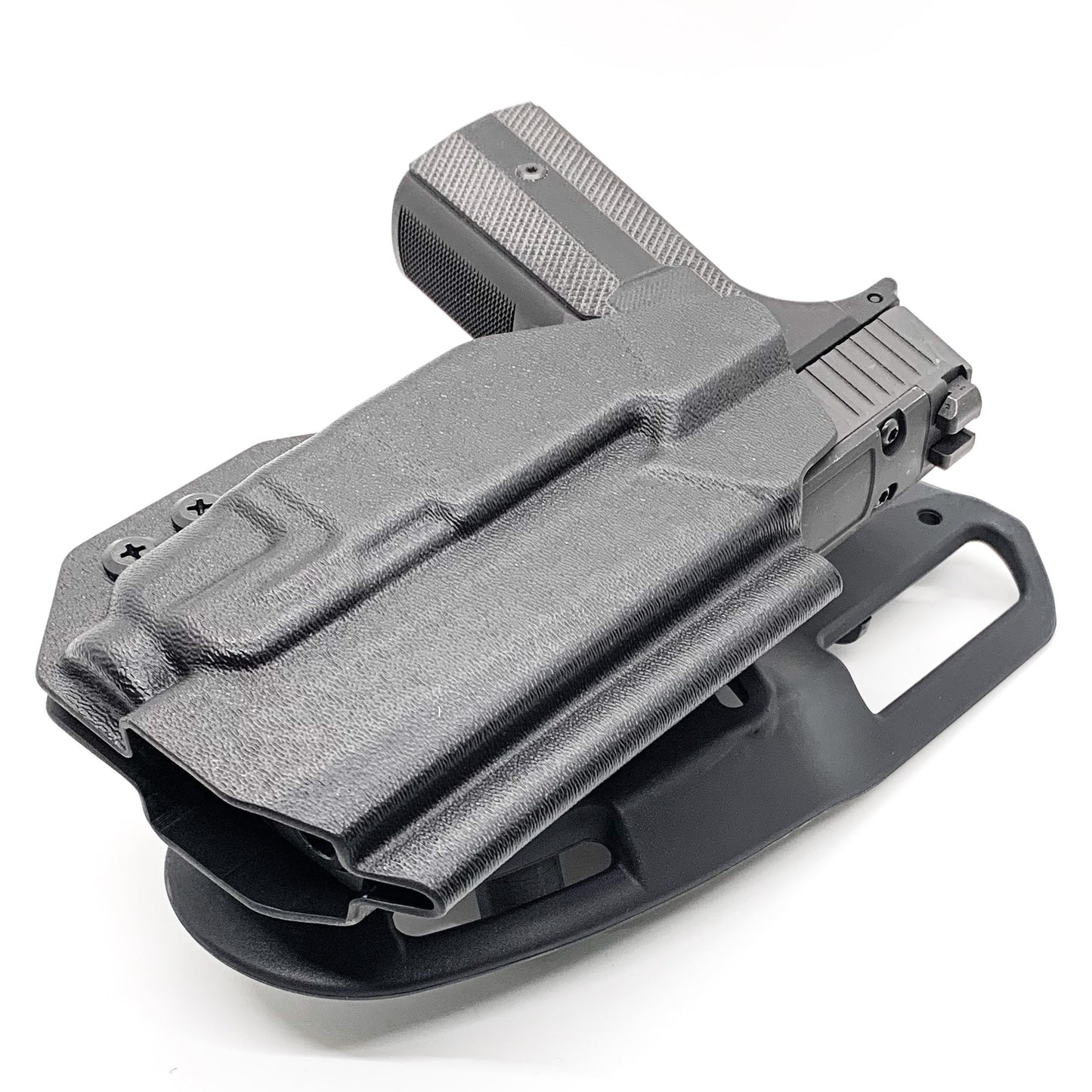 For the best OWB Sig Sauer P365-XMACRO, P365 or P365XL & Mischief Machine Module & Streamlight TLR-7 X or A Competition Holster, shop Four Brothers Holsters. 