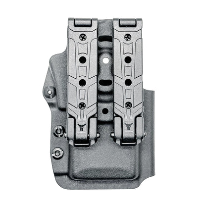 Outside Waistband & Molle Mount Kydex holster carrier for the Motorola APX N70 Single-band P25 Smart Radio Back Side with 3" Molle Lok