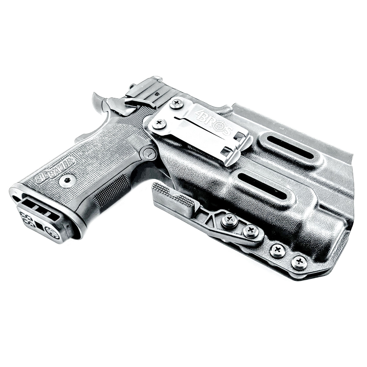 IWB holster for the Sig Sauer P211 GT4 and Streamlight TLR-1 HL or TLR-1 HP for Inside Waistband concealed carry. Optics-ready and adjustable retention.