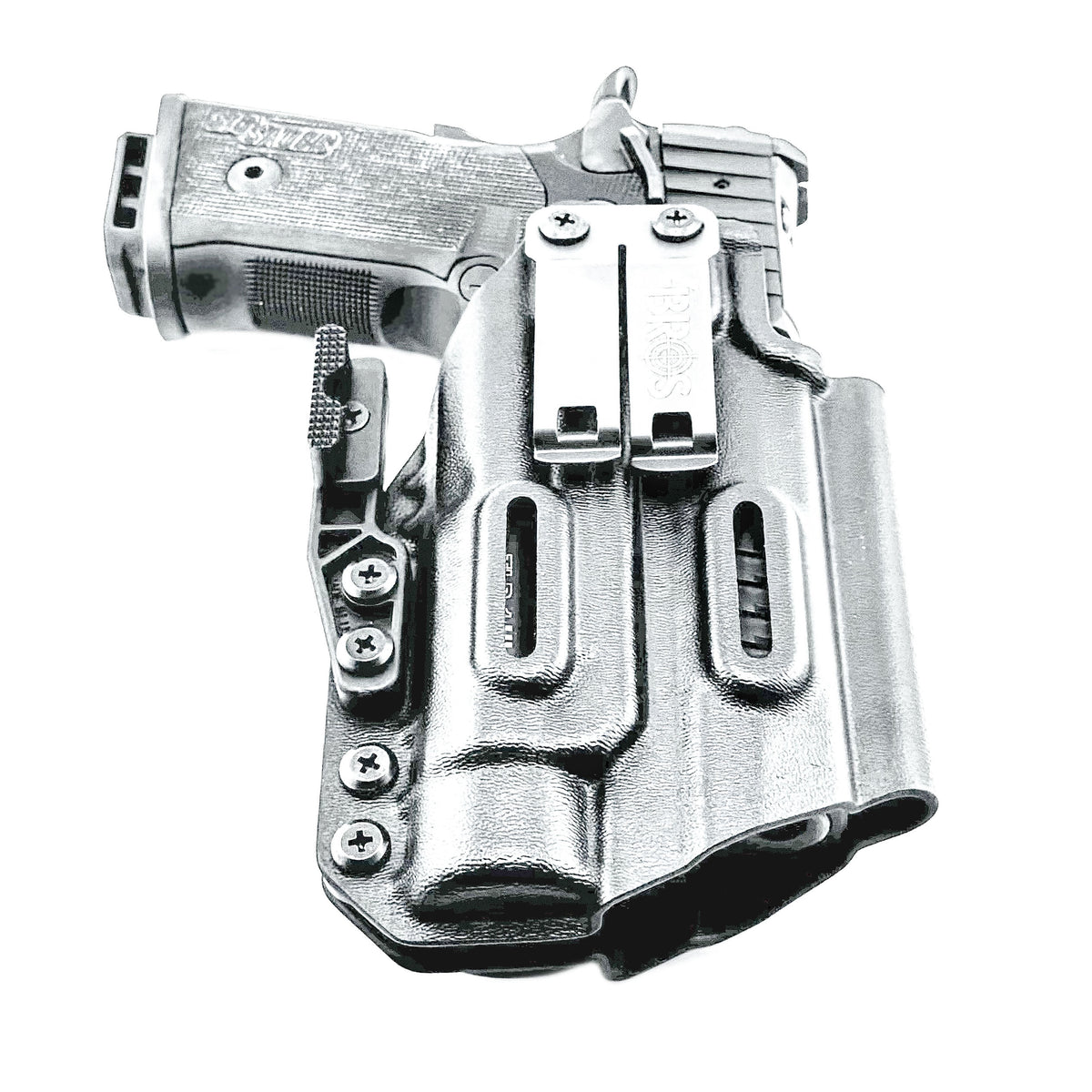 IWB holster for the Sig Sauer P211 GT4 and Streamlight TLR-1 HL or TLR-1 HP for Inside Waistband concealed carry. Optics-ready and adjustable retention.