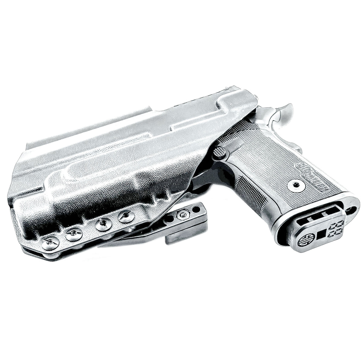 IWB holster for the Sig Sauer P211 GT4 and Streamlight TLR-1 HL or TLR-1 HP for Inside Waistband concealed carry. Optics-ready and adjustable retention.