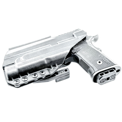IWB holster for the Sig Sauer P211 GT4 and Streamlight TLR-1 HL or TLR-1 HP for Inside Waistband concealed carry. Optics-ready and adjustable retention.